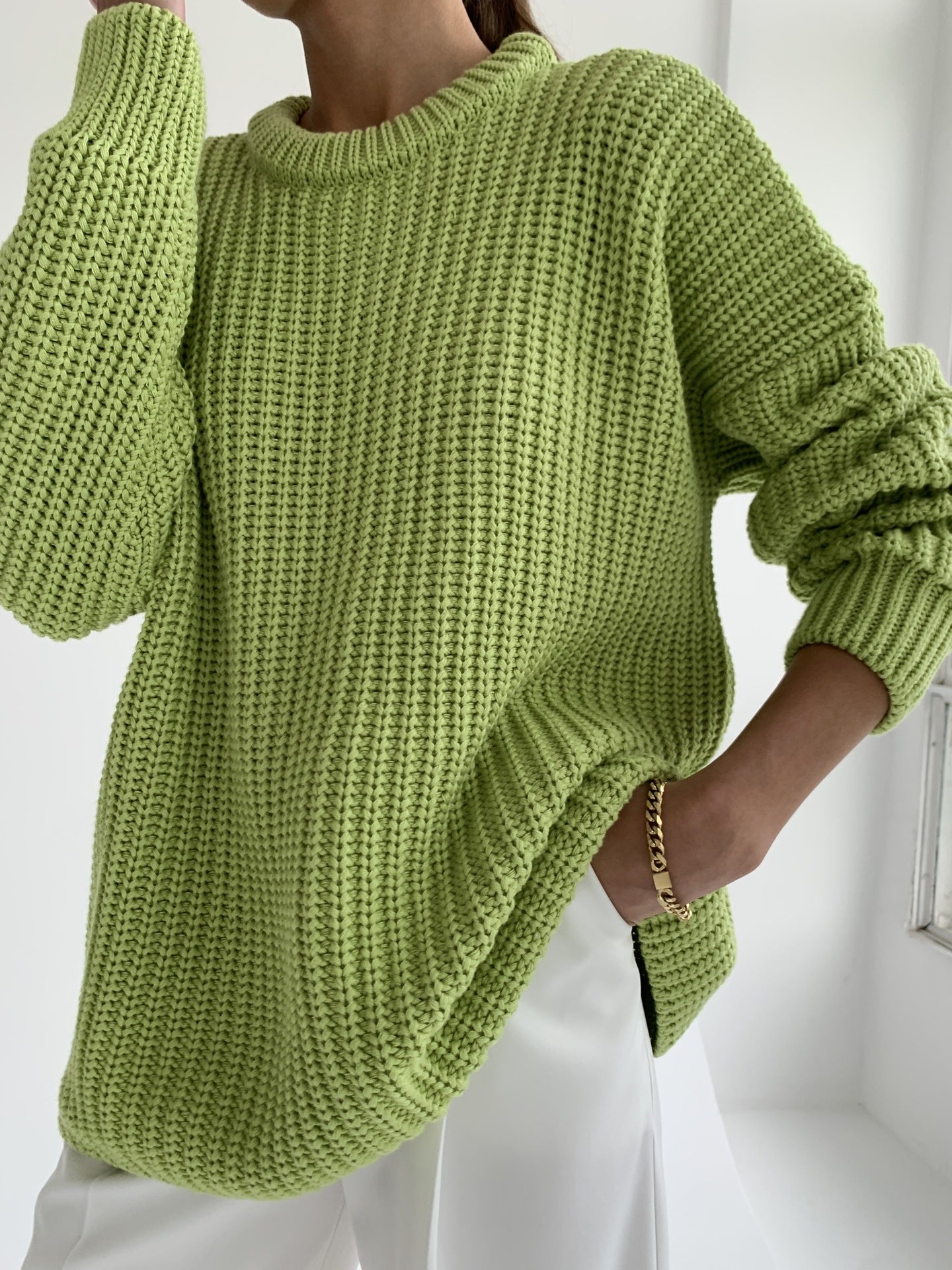 Mila - Chunky Knit Oversized Sweater