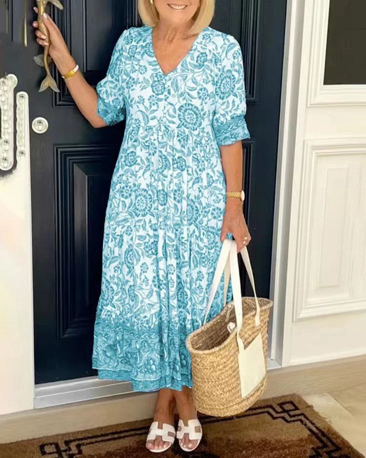 Solveig – Floral maxi dress with timeless charm