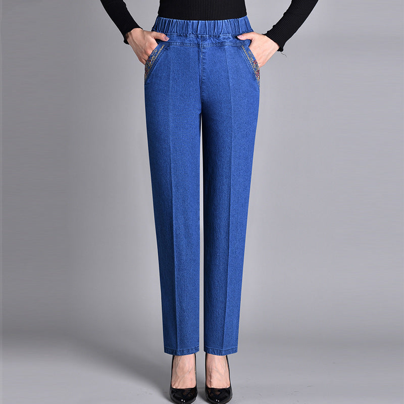 Hilda – Bekväma denimbyxor med elastisk midja