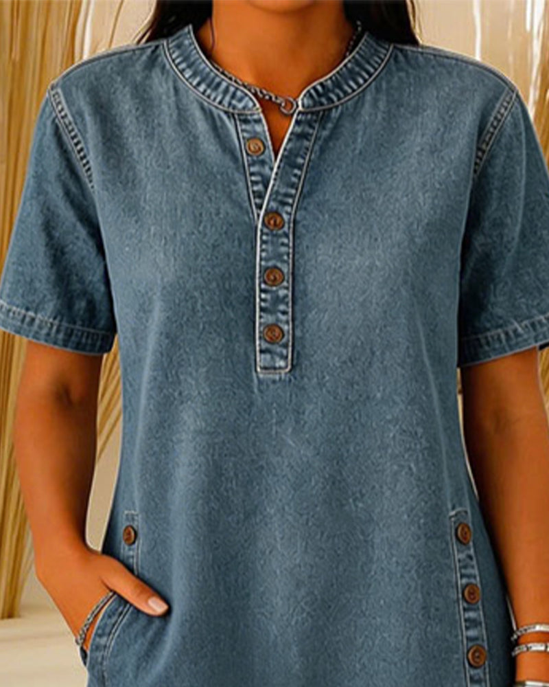 Aveline – Denim dress with relaxed elegance
