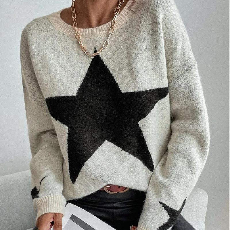 Freja - Knitted Sweater with Statement Detail
