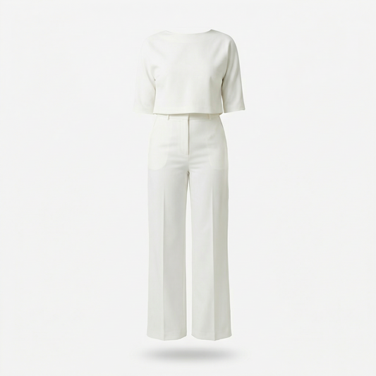 Saar – Elegant top and straight trousers set
