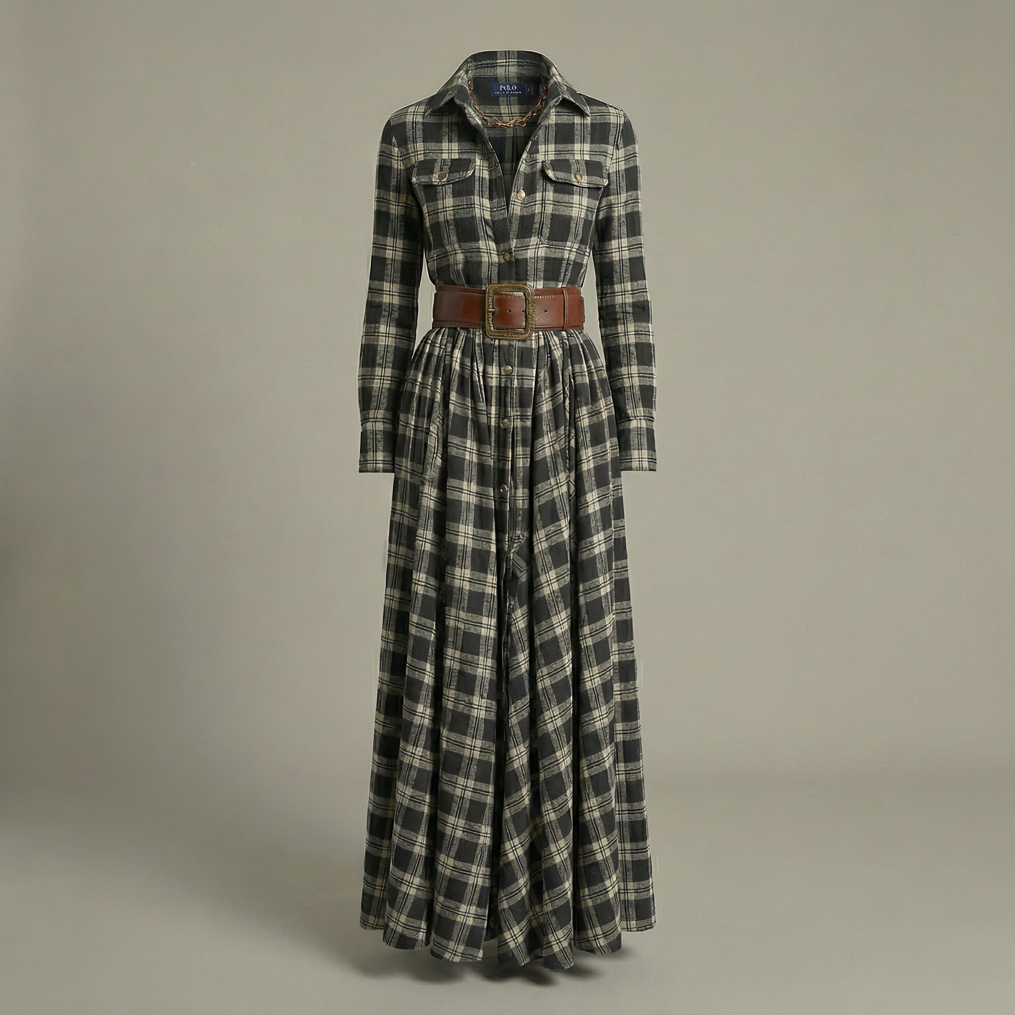 Black plaid / XXL