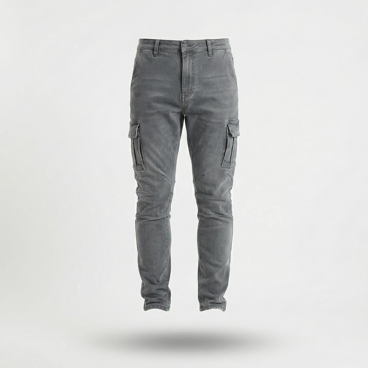 Soren – Slim stretch denim cargo trousers
