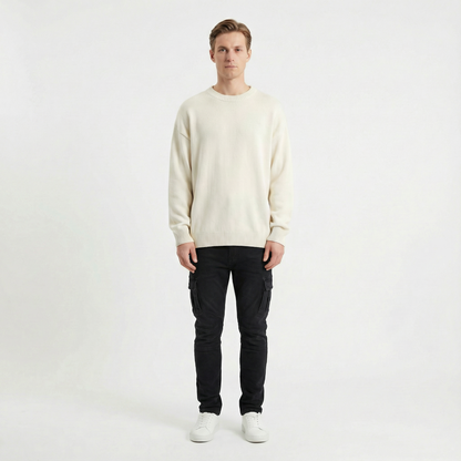 Soren – Slim stretch denim cargo trousers