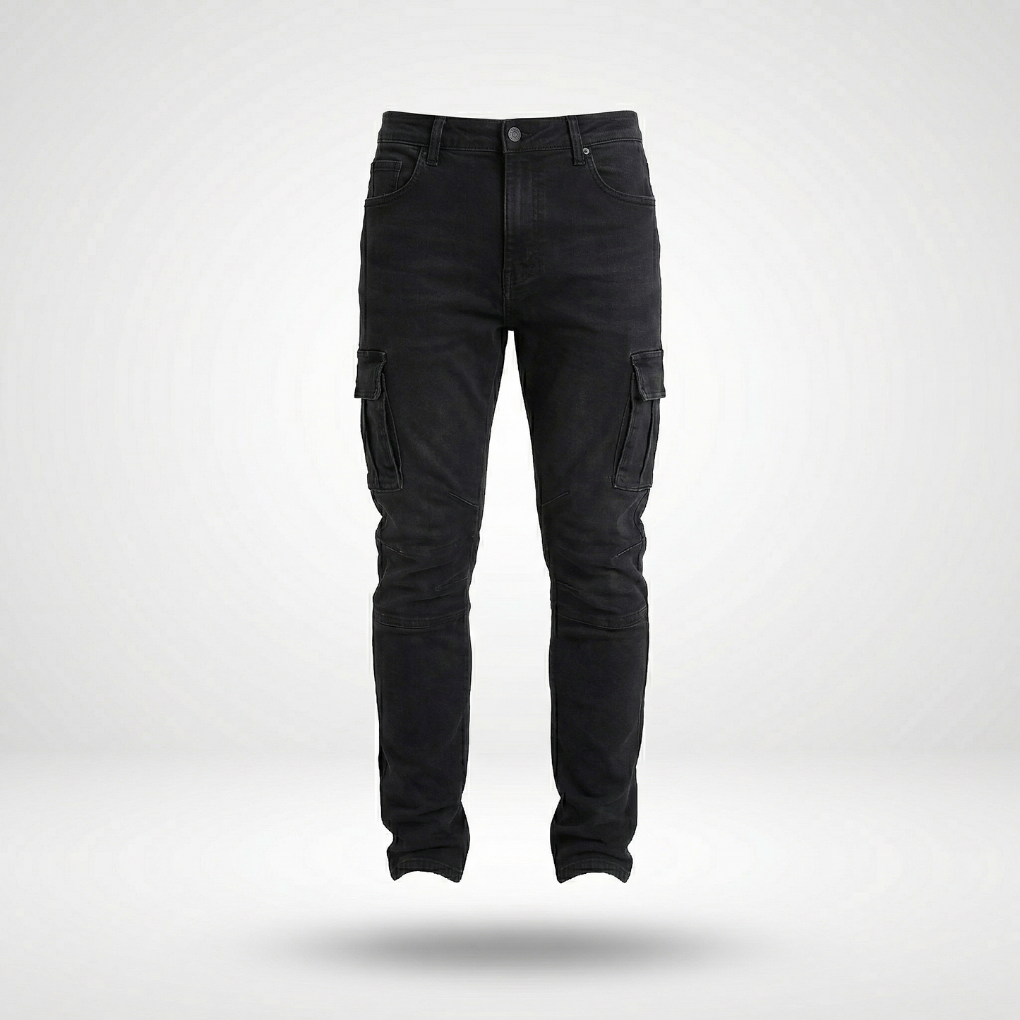 Soren – Slim stretch denim cargo trousers