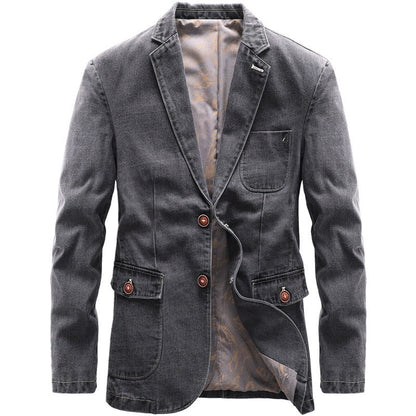 Ivar - Herrblazerjacka med denimlook