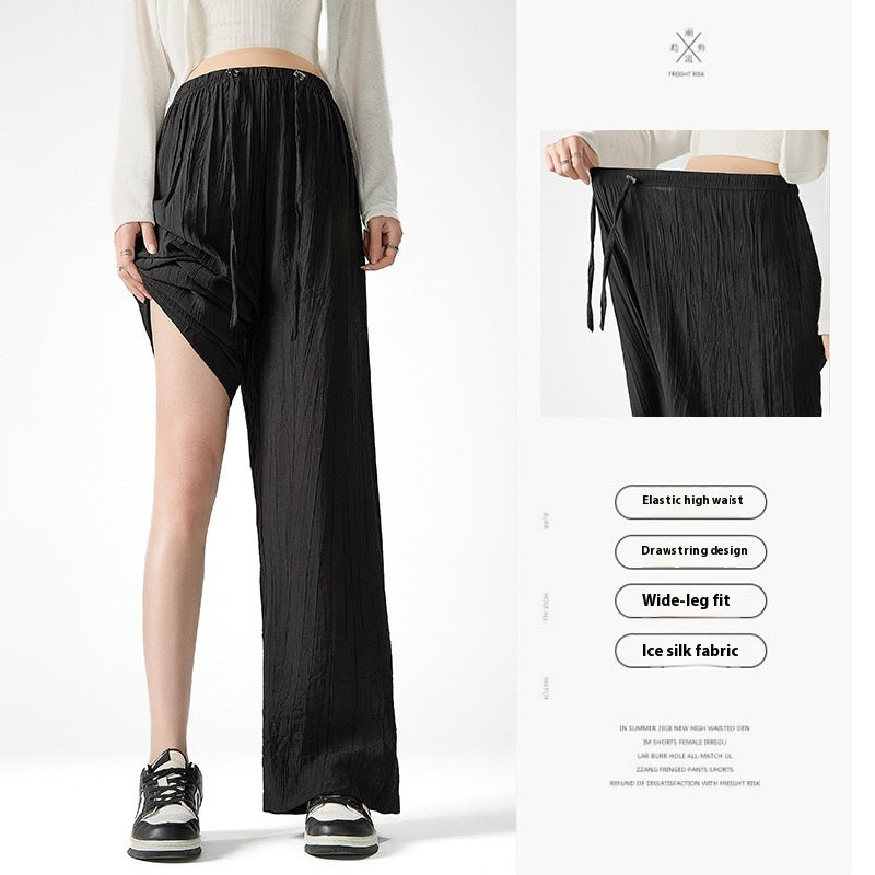 Maternity Pants Summer Drawstring Leisure Straight-leg Trousers