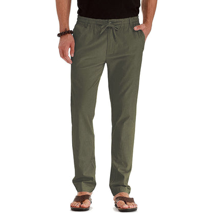 Pavelin - Black linen comfort trousers
