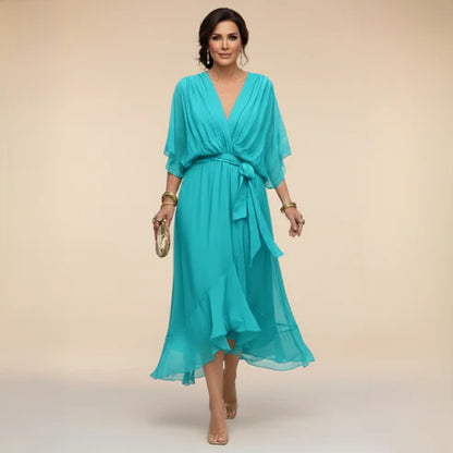 Linnea - Elegant wrap dress with a soft drape