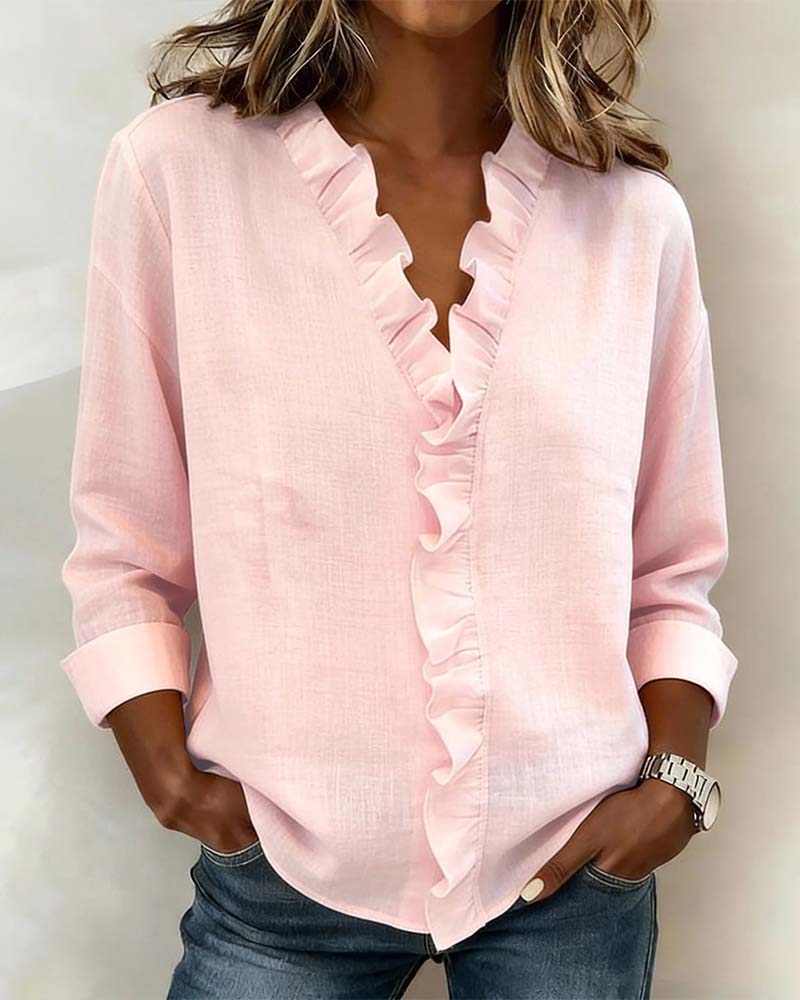 Velisse – Romantic Blouse with Elegant Ruffles | 1+1 FREE today