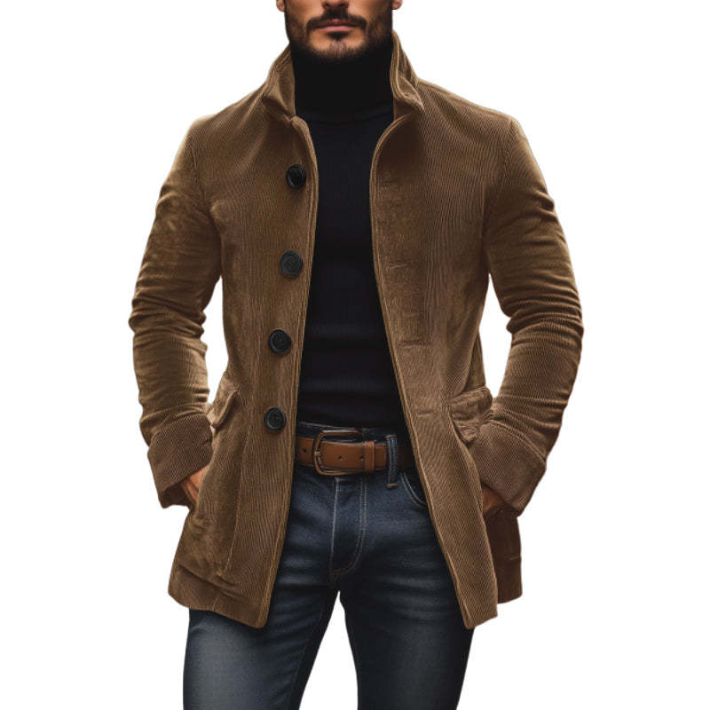 Viggo - Men's Corduroy Stand-Up Collar Jacket