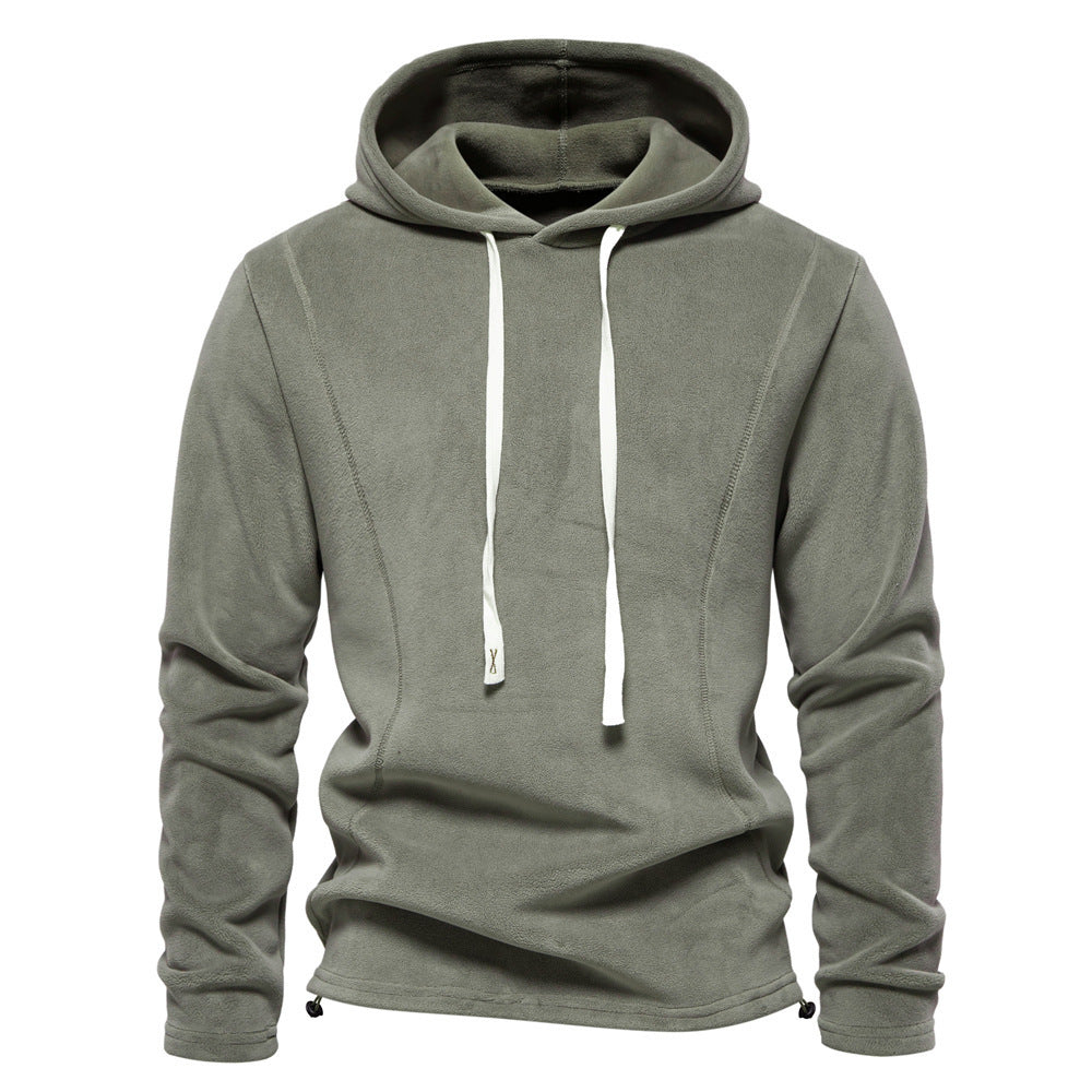 Nils - Sand-coloured half-zip sweater with subtle comfort