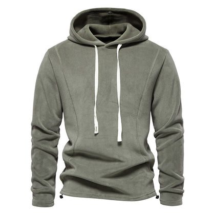 Nils - Sand-coloured half-zip sweater with subtle comfort