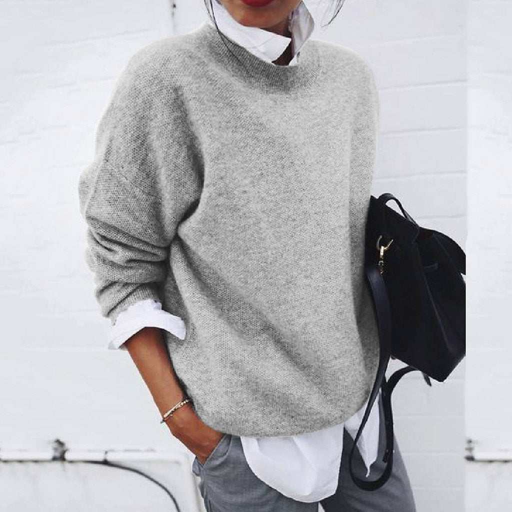 Virel Minimalistisk stickad tröja med lagerlook