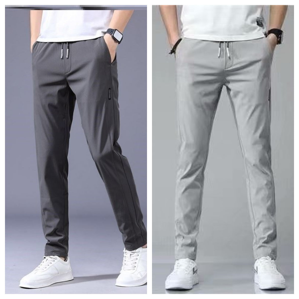 Xerik - Svart sportig byxa med tight passform