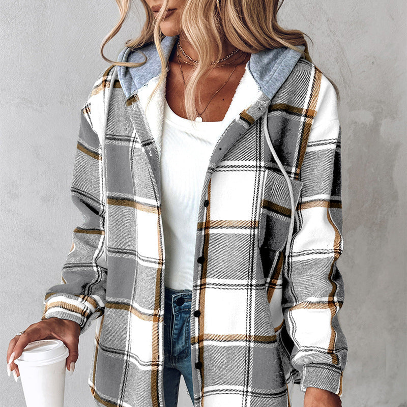 Kari – Rutigt huva overshirt