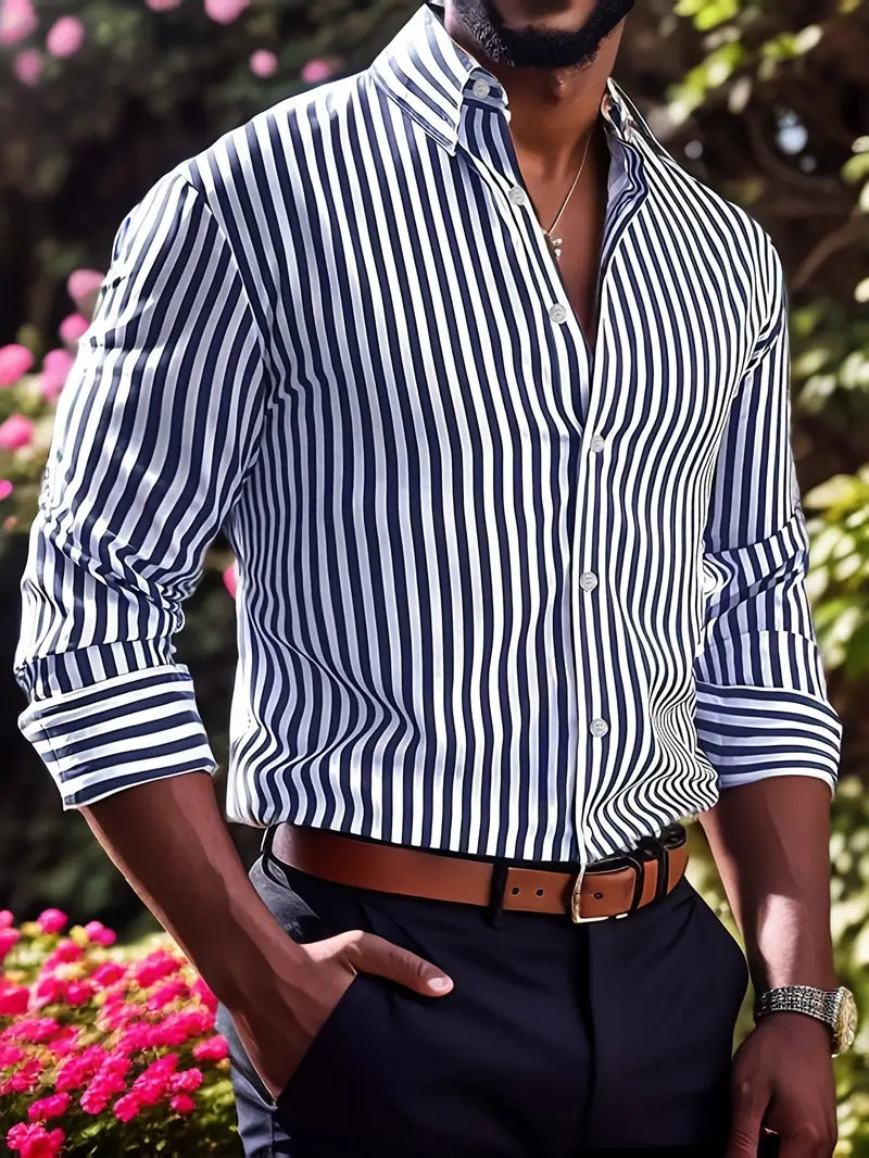 Kaldur -Striped shirt with a fresh, timeless style