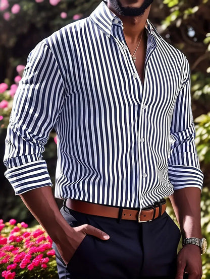 Kaldur -Striped shirt with a fresh, timeless style
