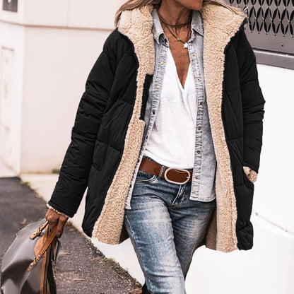 Yliane - Padded winter jacket with teddy lining