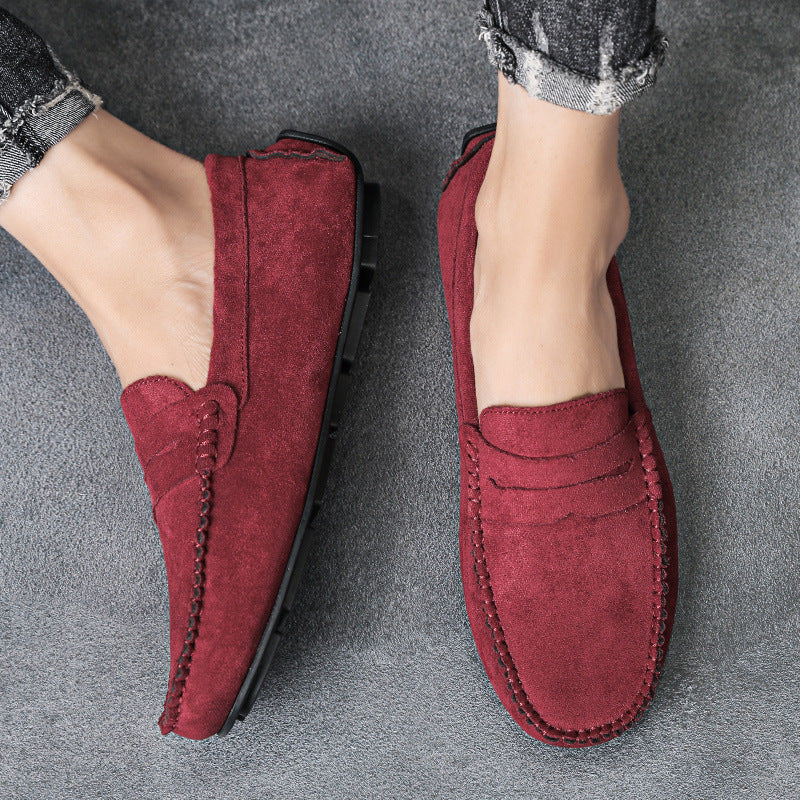 Summer New Cross-border Suede Handmade Loafers Men