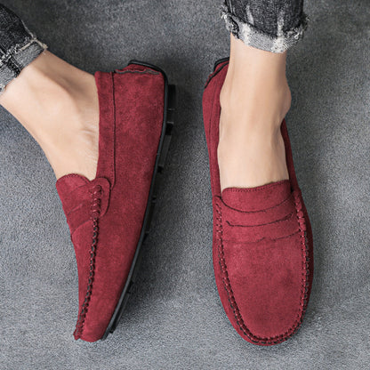 Summer New Cross-border Suede Handmade Loafers Men