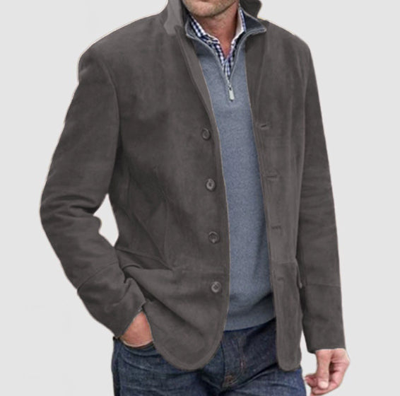 Viggo - Men's Corduroy Stand-Up Collar Jacket