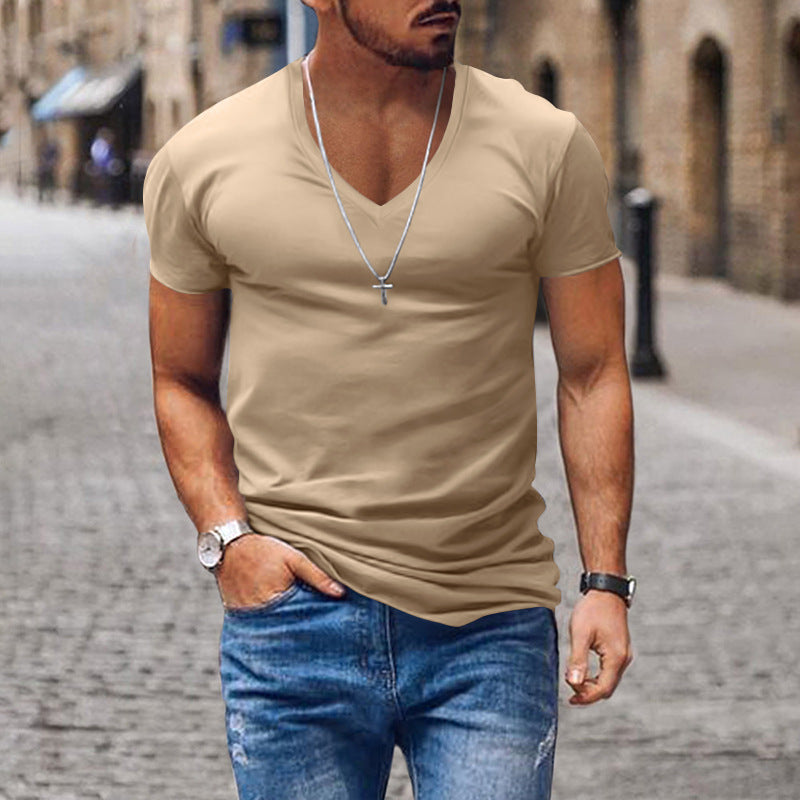 Arvid – Black V-Neck T-Shirt for Everyday Comfort