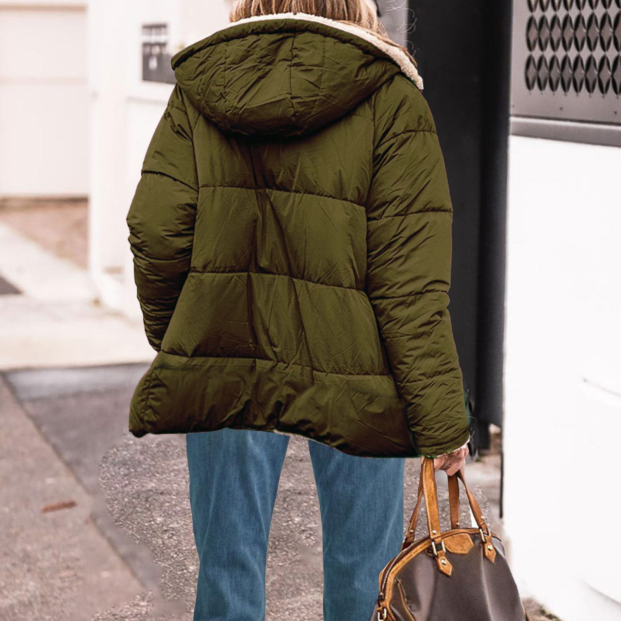 Yliane - Padded winter jacket with teddy lining