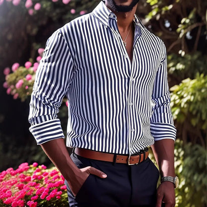 Kaldur -Striped shirt with a fresh, timeless style