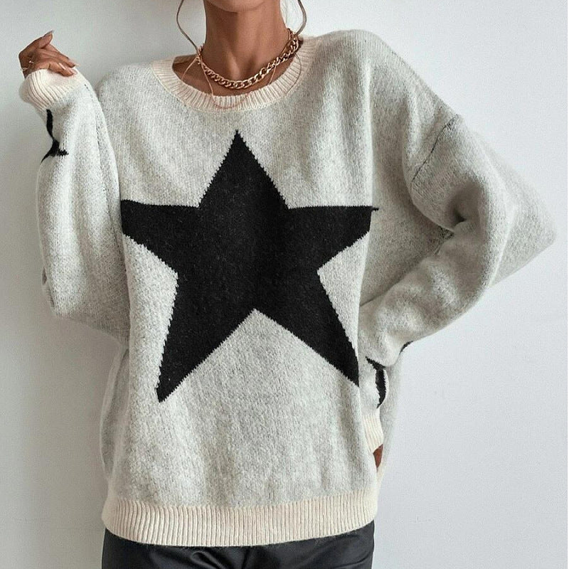 Freja - Knitted Sweater with Statement Detail