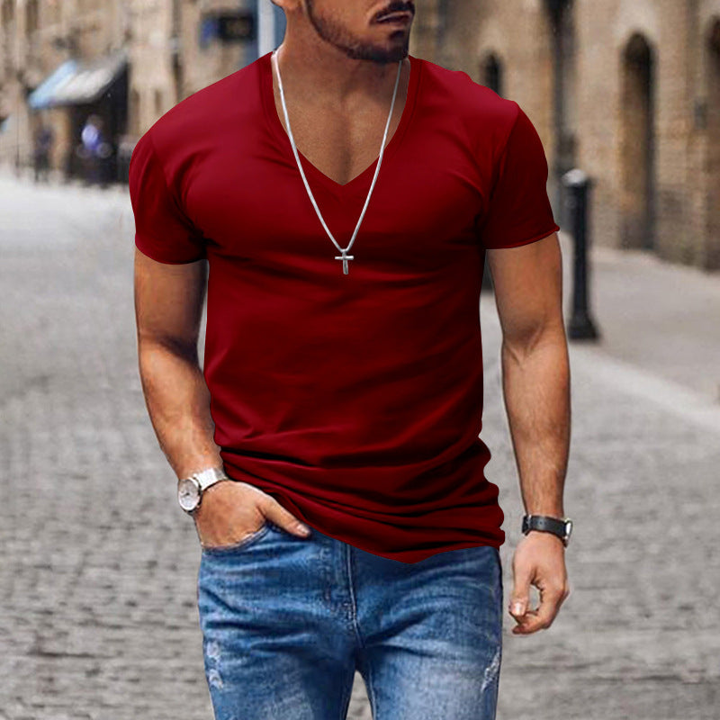 Arvid – Black V-Neck T-Shirt for Everyday Comfort