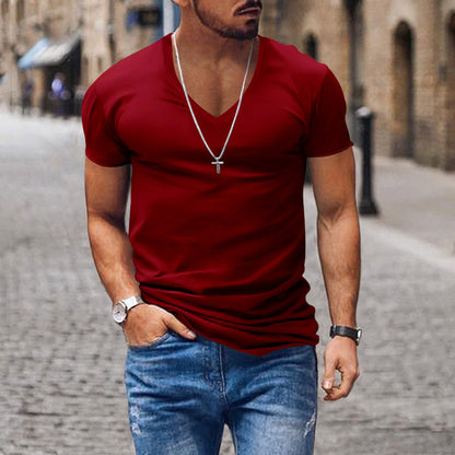 Arvid – Black V-Neck T-Shirt for Everyday Comfort
