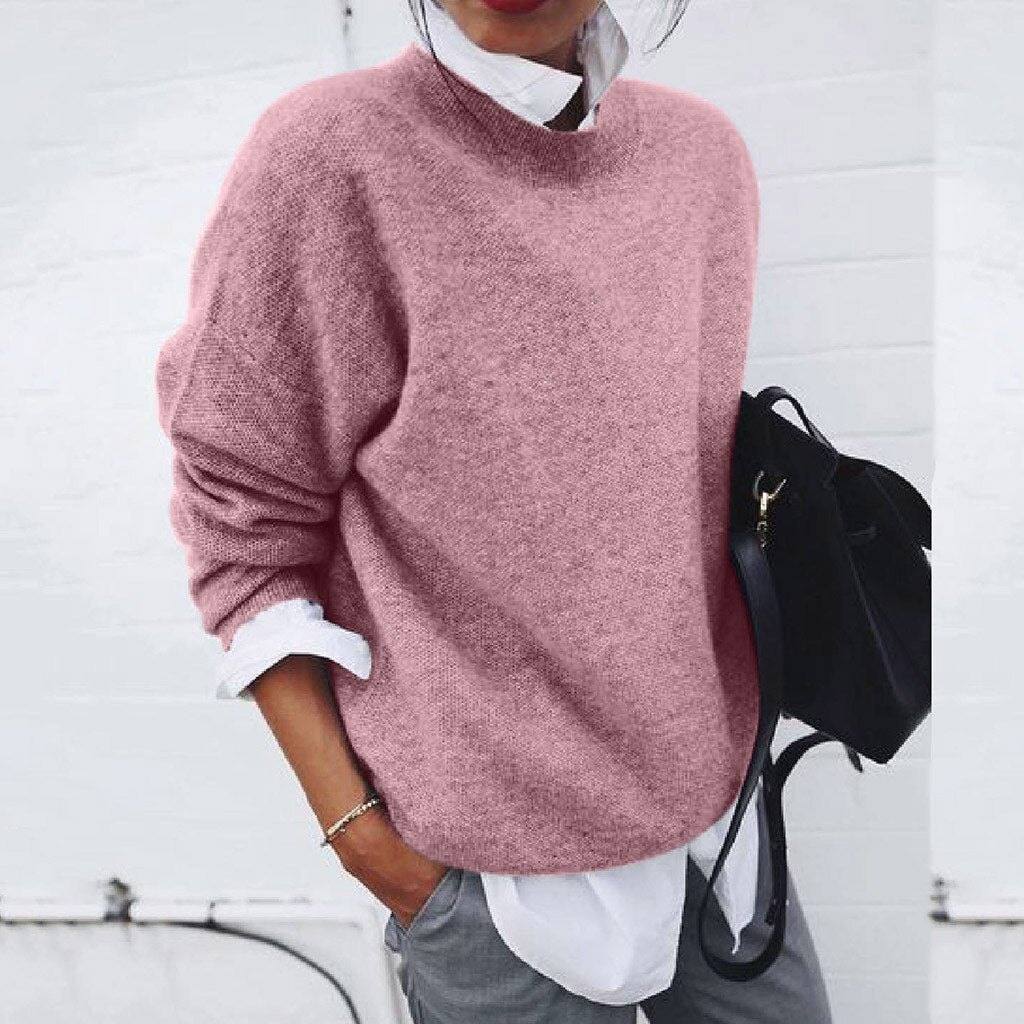 Virel Minimalistisk stickad tröja med lagerlook