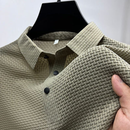 Soren – Andningsbar herrpoloshirt med textur