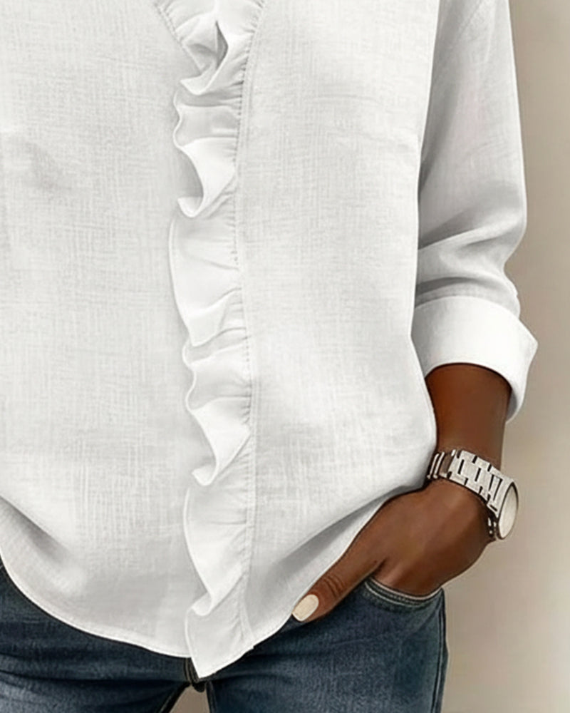 Velisse – Romantic Blouse with Elegant Ruffles | 1+1 FREE today