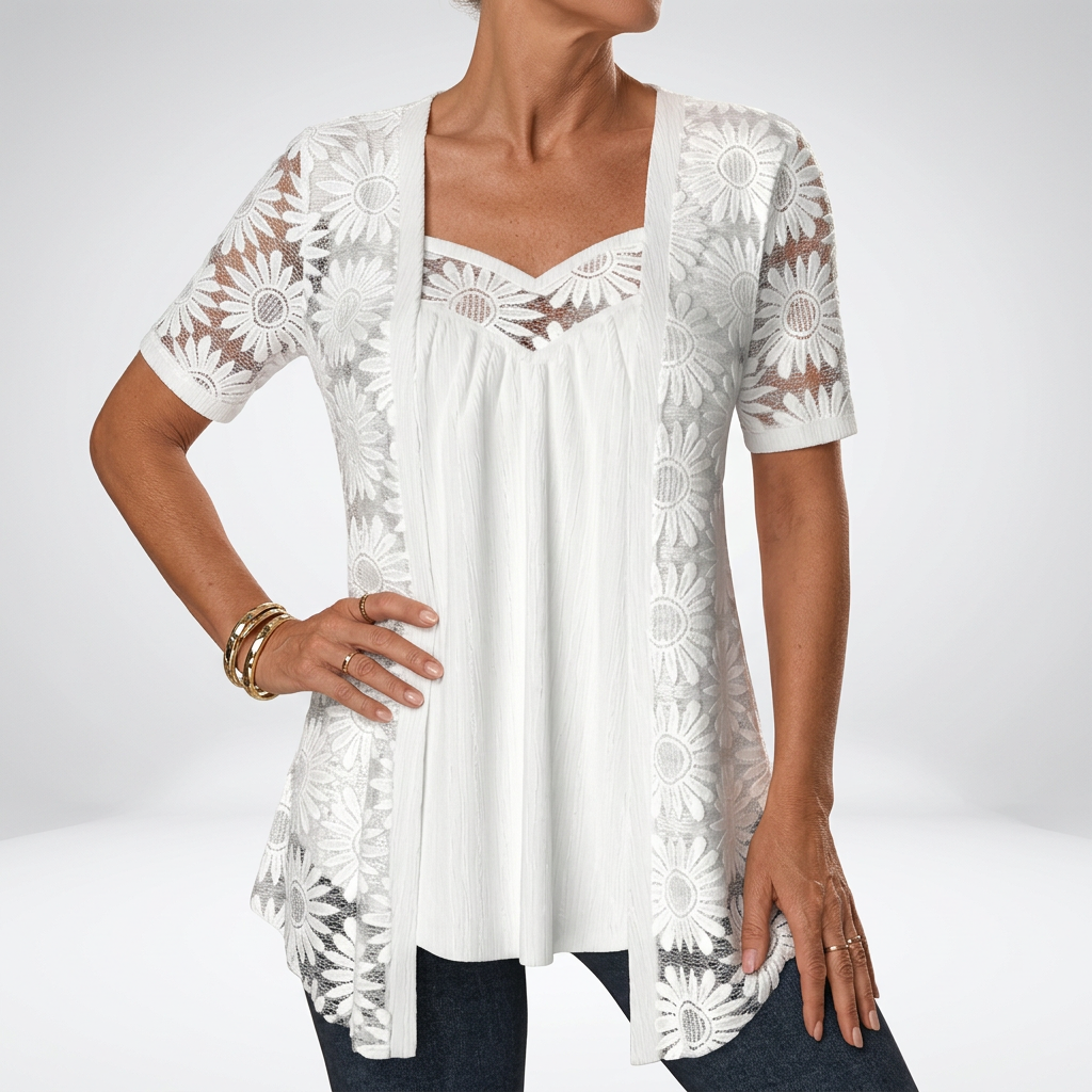 Aurelisse – Elegant top with romantic lace details