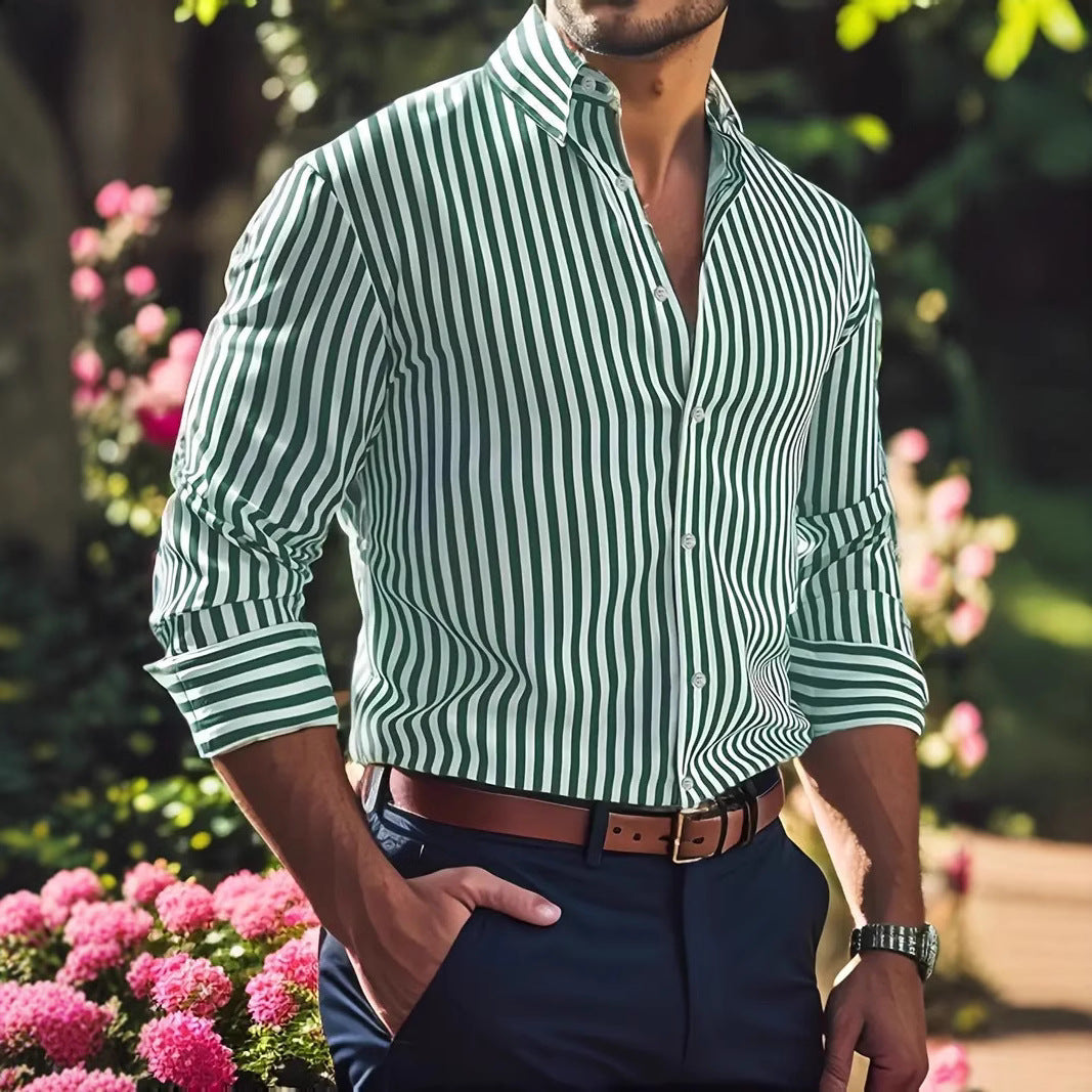 Kaldur -Striped shirt with a fresh, timeless style