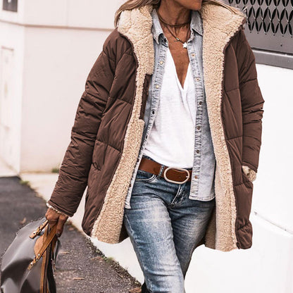 Yliane - Padded winter jacket with teddy lining