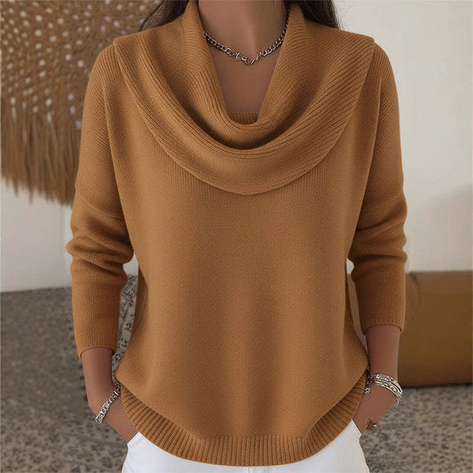 Norea | Knitted jumper with waterfall neckline