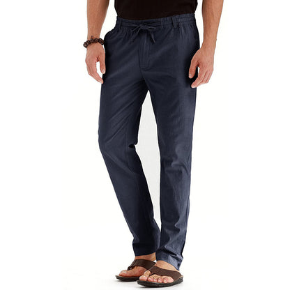 Pavelin - Black linen comfort trousers