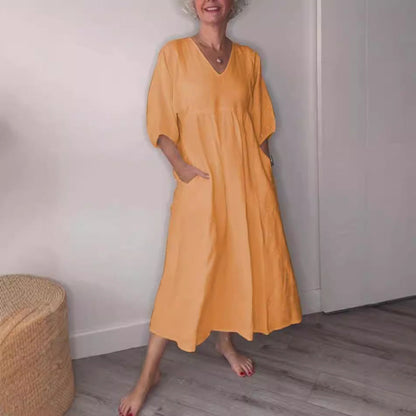 Eira – long v-neck dress