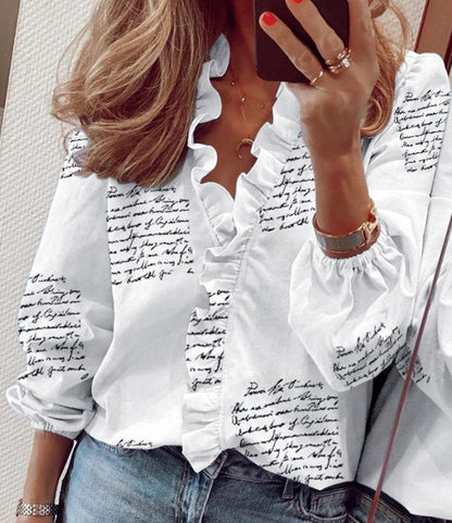 Tindra – Light blouse with soft ruffles