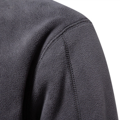 Nils - Sand-coloured half-zip sweater with subtle comfort