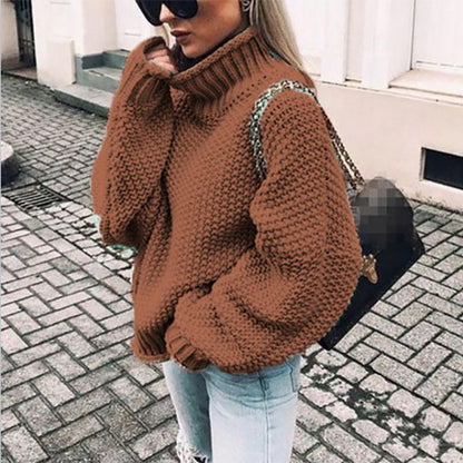 Elvira - Chunky Knit Turtleneck for Cool Spring Days