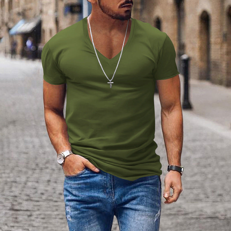 Arvid – Black V-Neck T-Shirt for Everyday Comfort