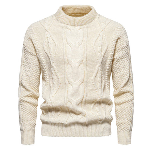 Xanderik - Burgundy sweater with subtle cable knit