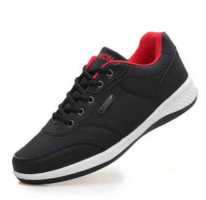 Fashion Light Sports Casual Men's Shoes Autumn New Lace-Up Microfiber Leather Casual Flats Sneakers