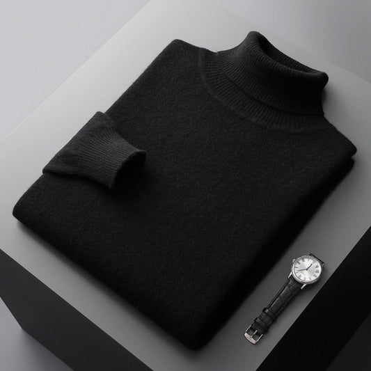 Soren - Black turtleneck with quiet luxury
