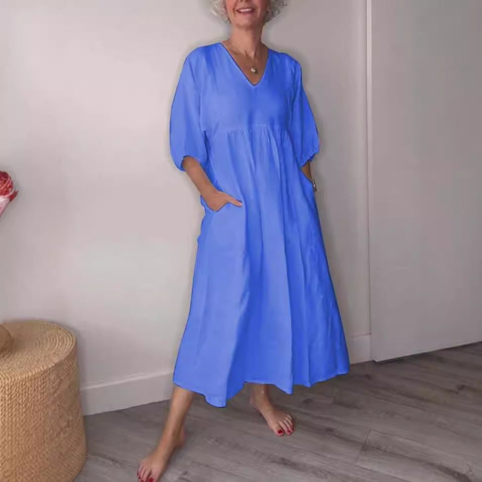 Eira – long v-neck dress